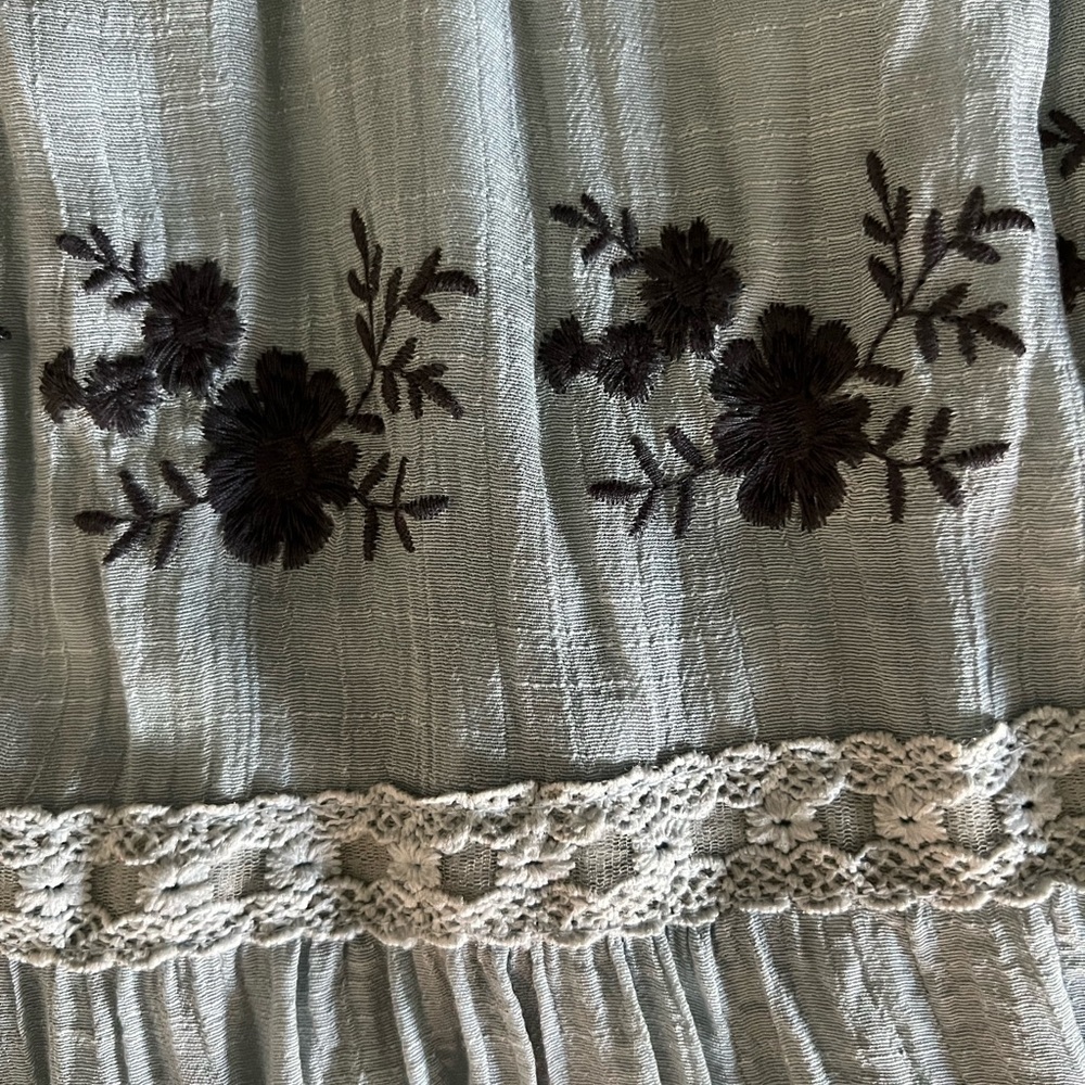 BALTIC BORN WOMEN’S DUBLIN EMBROIDERED TIERED MAXI DRESS BLUE SIZE XS NWT - Picture 13 of 15